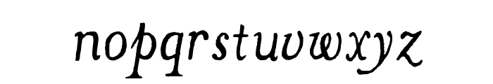 The Missus Hand Oblique Font LOWERCASE