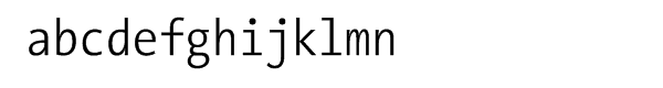 The Sans Mono Condensed Semi Light Italic Font LOWERCASE