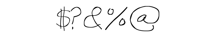 Thinnagins handwriting Font OTHER CHARS
