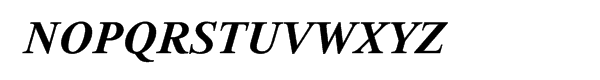 Thorndale™ Bold Italic Font UPPERCASE