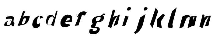 Through The Black Italic Font LOWERCASE