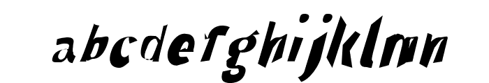 Through The Black Narrow Italic Font LOWERCASE