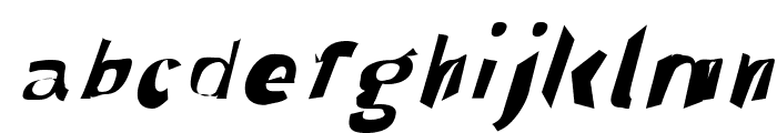 Through The Black Wide Italic Font LOWERCASE