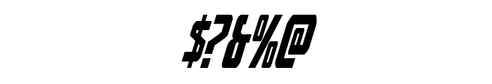 Thunder-Hawk Condensed Italic Font OTHER CHARS