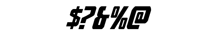 Thunder-Hawk Drop Expanded Italic Font OTHER CHARS