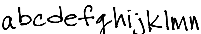 thuy's chicken scratch Font LOWERCASE
