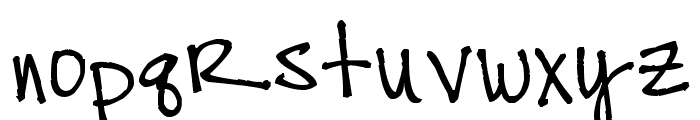 thuy's chicken scratch Font LOWERCASE