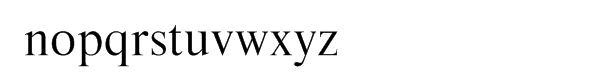 Times™ Eighteen Roman Font LOWERCASE