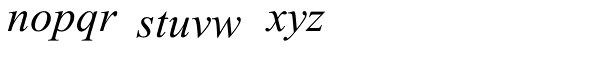 Times New Roman Cyrillic Inclined Font LOWERCASE