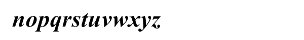 Times New Roman PS Pro Bold Italic Font LOWERCASE