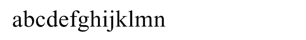 Times New Roman® PS Font LOWERCASE