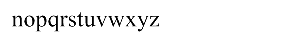 Times New Roman® PS Font LOWERCASE