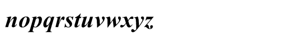 Times New Roman® Pro PS Cyrillic Bold Italic Font LOWERCASE