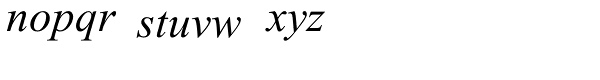 Times New Roman Pro PS Italic Font LOWERCASE