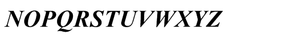 Times New Roman® Std PS Bold Italic Font UPPERCASE