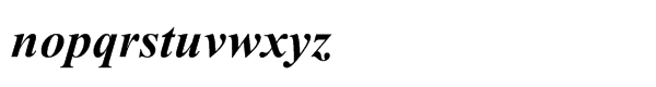 Times New Roman® Std PS Bold Italic Font LOWERCASE