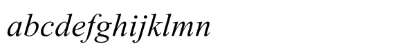 Times New Roman® Std PS Italic Font LOWERCASE