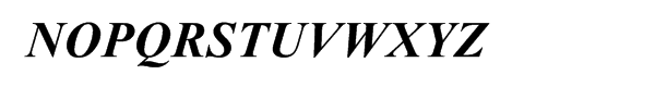 Times New Roman® World Bold Italic Font UPPERCASE