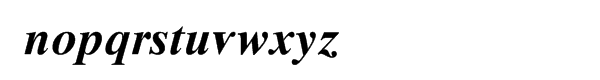 Times™ Ten Cyrillic Bold Italic Font LOWERCASE
