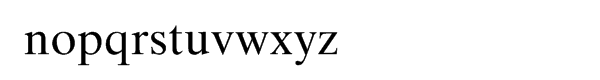 Times™ Ten Greek Monotonic Upright Font LOWERCASE