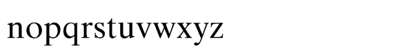 Times® Ten Greek Upright Font LOWERCASE