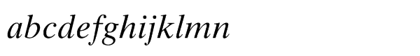 Times® Ten Std Italic Font LOWERCASE