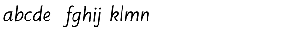 Tinman Pro Italic Font LOWERCASE