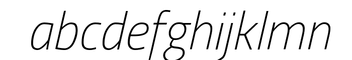 Titillium WebThin Italic Font LOWERCASE
