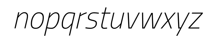 Titillium WebThin Italic Font LOWERCASE