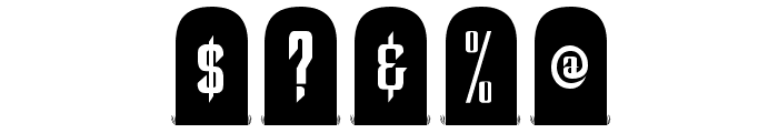 Tombstone Regular Font OTHER CHARS