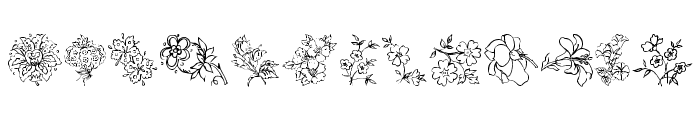 Traditional Floral Design II Font LOWERCASE