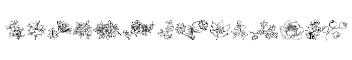 Traditional Floral Design Font LOWERCASE