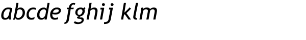 Trebuchet Italic Font LOWERCASE