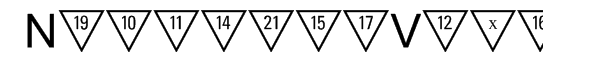 Triangle Numeric Font UPPERCASE