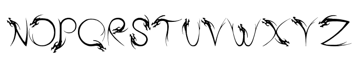 Tribal Dragon Font UPPERCASE