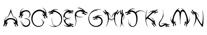 Tribal Dragon Font LOWERCASE
