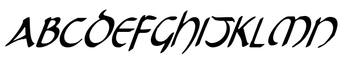 Tristram Condensed Italic Font UPPERCASE