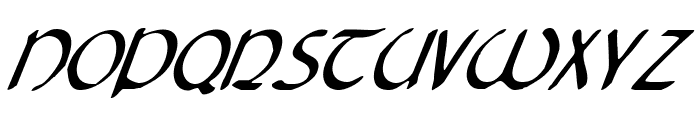 Tristram Condensed Italic Font UPPERCASE