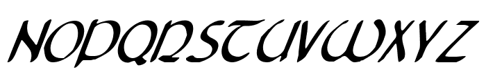 Tristram Condensed Italic Font LOWERCASE