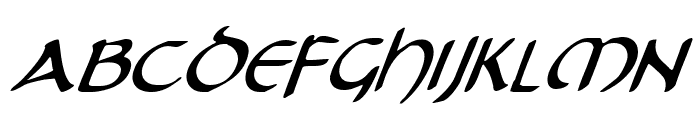 Tristram Italic Font LOWERCASE