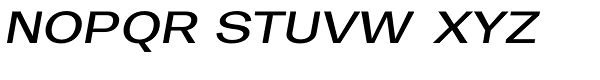 Trivia Gothic E3 Semi Expanded Italic Font UPPERCASE