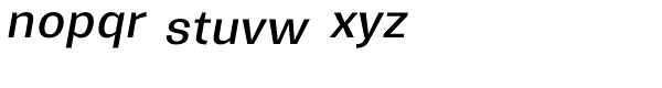 Trivia Gothic R3 Italic Font LOWERCASE