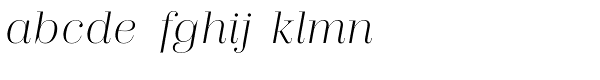 Trivia Serif Light Italic Font LOWERCASE