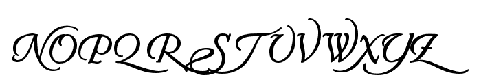Turbayne Running Hand Font UPPERCASE