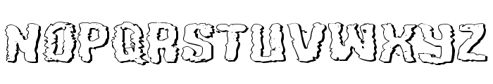 Tussle Expanded Outline Font LOWERCASE