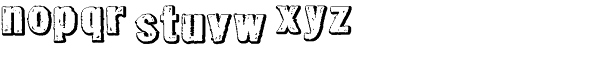 Tuzonie Neg Expanded Font LOWERCASE