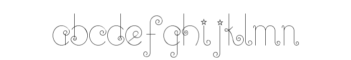 Twinkle-Fairy Font LOWERCASE