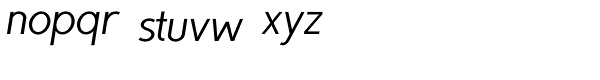 TyfoonSans Italic Font LOWERCASE