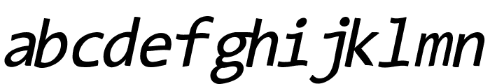 TypeWritersSubstitute-Oblique Font LOWERCASE