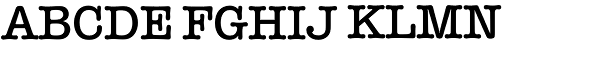 Typewriter Serial Medium Font UPPERCASE